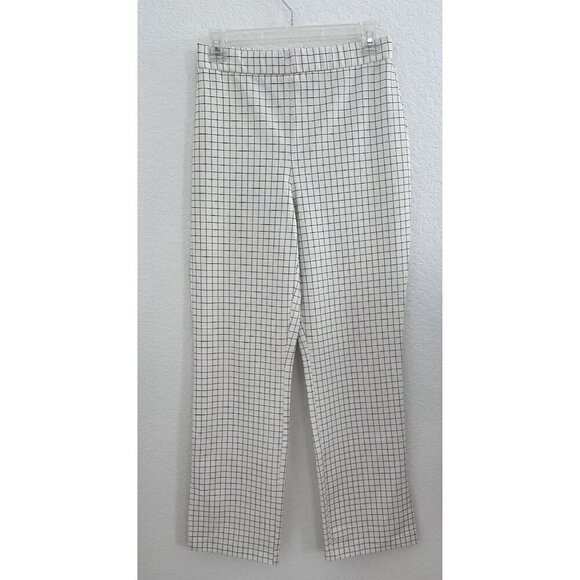 MASSIMO FABRO Italy Women's White‎ Geometrical Pants Office Career Workwear US 2 - Picture 1 of 7